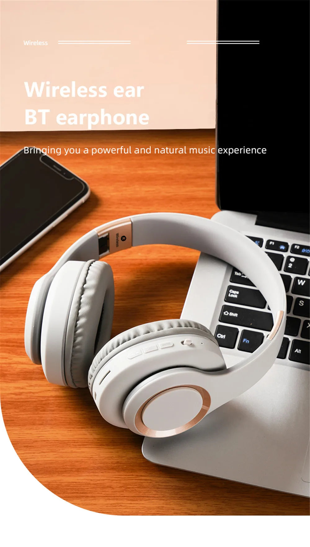 Shoumi 15 Hours Play Wireless Headset Bluetooth Television Headphone with Mic,Bluetooth Adapter Built-in Battery,for TV Computer