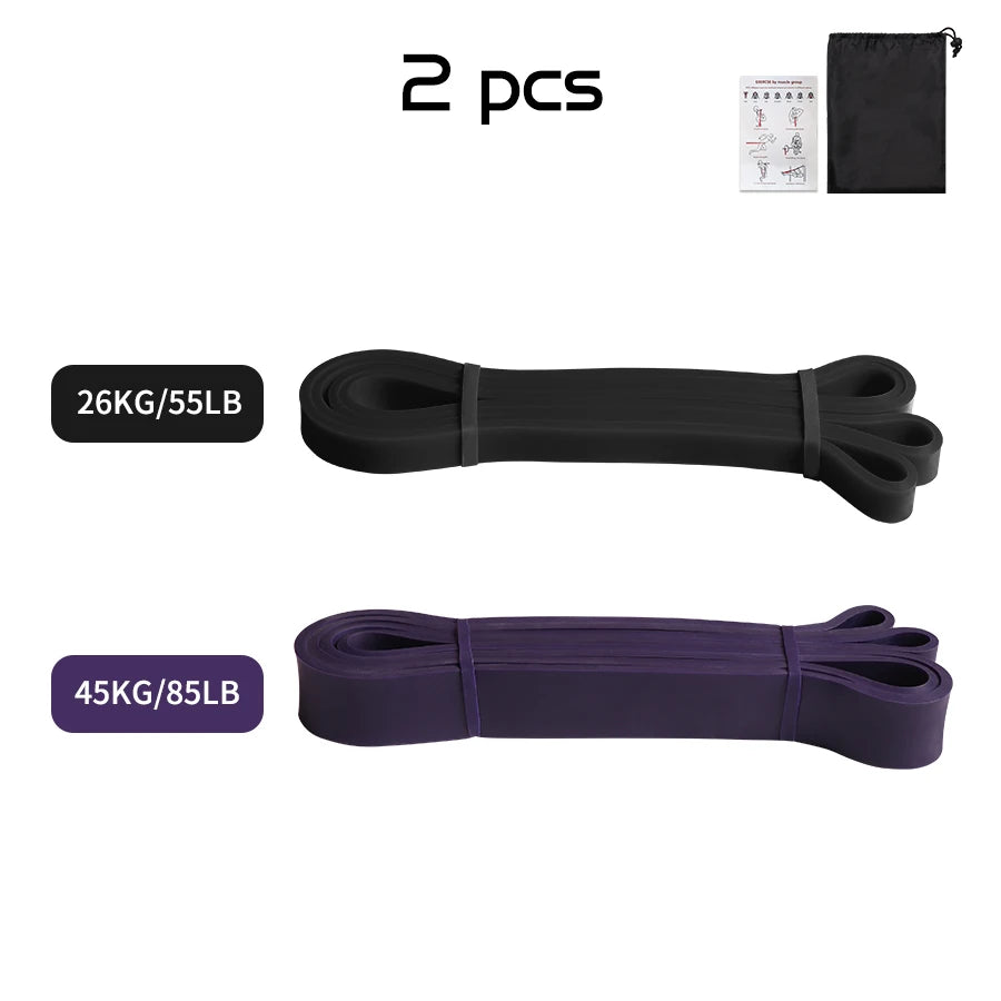 Workout Pilates Latex Resistance Band Sport Fitness Exercise Elastic Band Heavy Duty Strength Pull Up Crossfit Gym Equipments