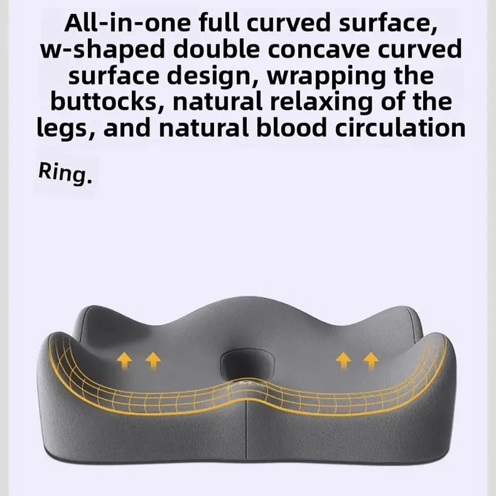 New Tailbone Sciatica Back Pain Relief Comfort Office Chair Car Seat Cushion Non-Slip Orthopedic Memory Foam Coccyx Cushion