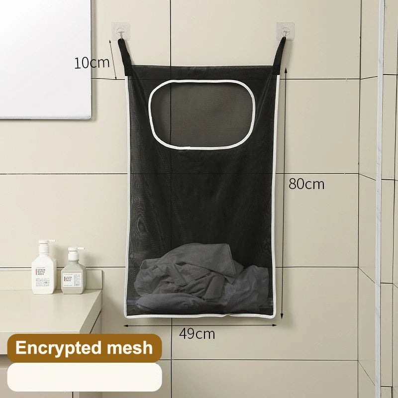 1PC Door Hanging Laundry Basket Wall Mounted Dirty Clothes Storage Box Household Sundries Storage Bag Storage Bag