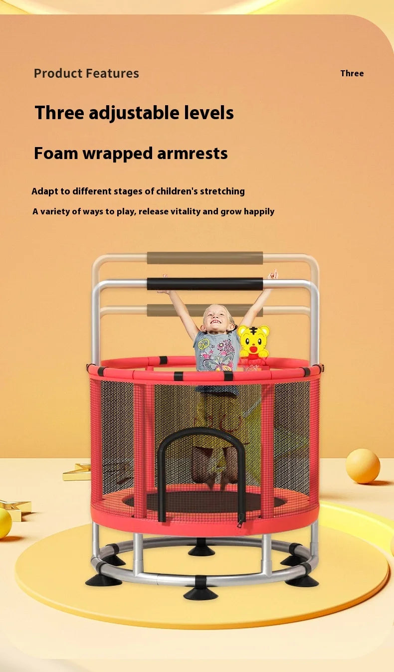 Children's Indoor Trampoline Home Use Jumping Bed 3-10 Years Old Household Trampoline Fun Fitness Exercise for Kids