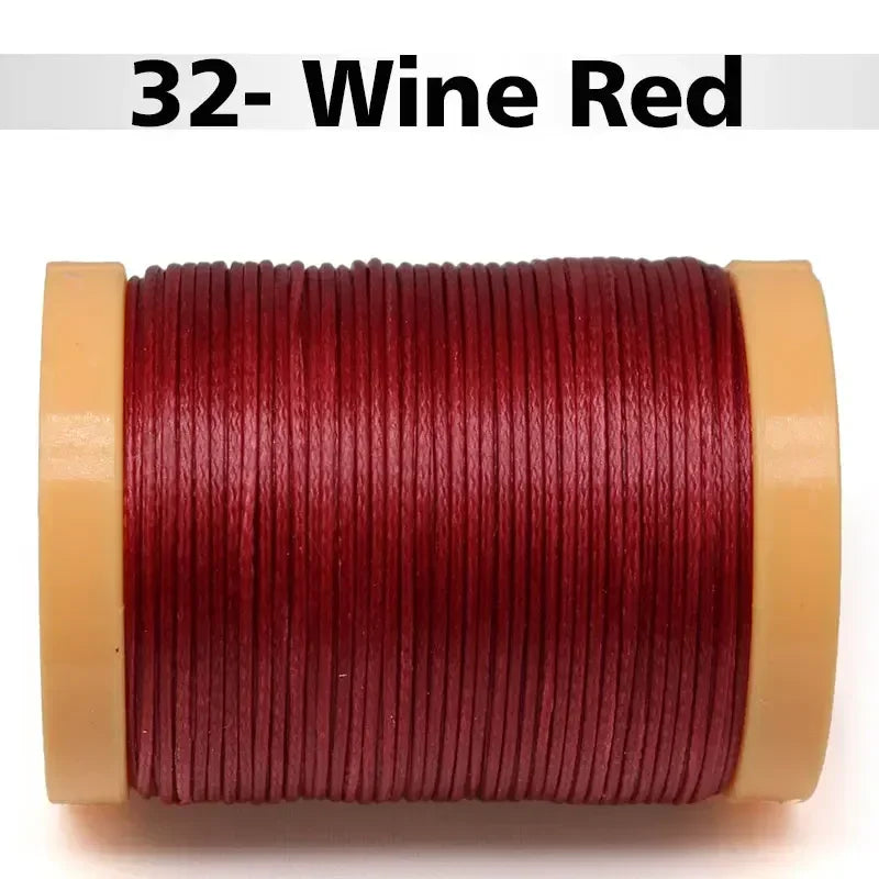 Handmade Flat Wax Thread for Leather Craft, Hand Stitching, DIY Wax Coated Strings, Repair Shoes, Sewing Tools, 0.8mm, 1.0mm