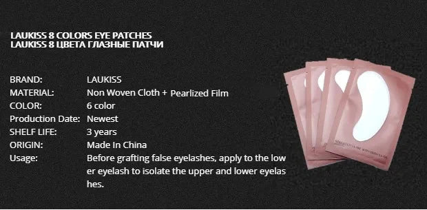 25/50/100Pairs Eye Patches Under Eyelash Pads for Building Paper Patches Lint Free Stickers for False Eyelashes LAUKISS