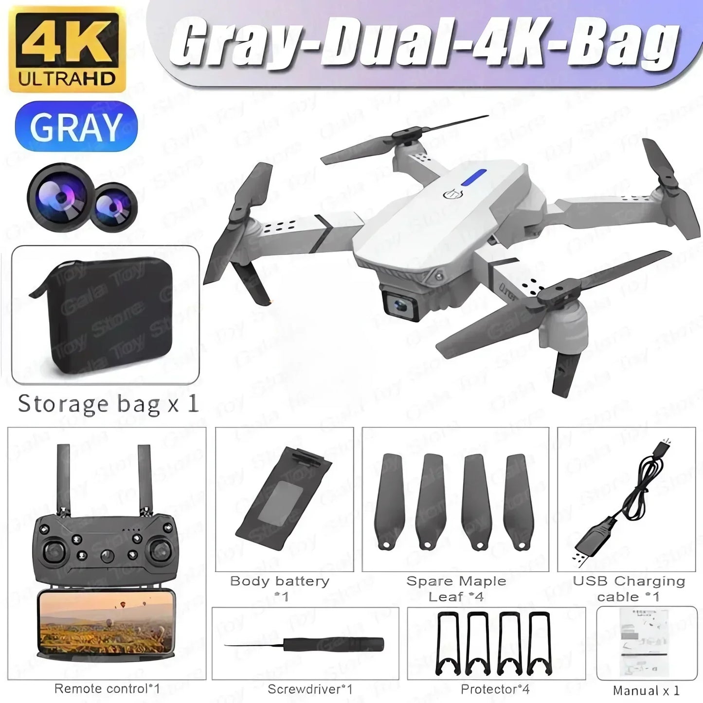 E88 Pro WIFI FPV Drone Wide Angle HD 4K 1080P Camera Height Hold RC Foldable Quadcopter Dron Helicopter Toy Christmas Boy's Gift