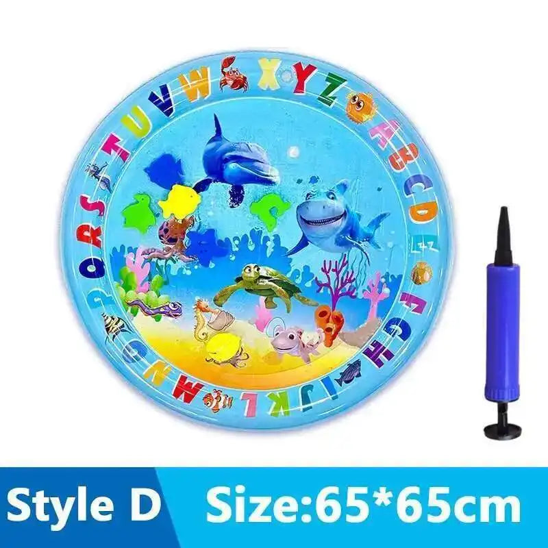 Cats Sensory Water Play Mat With Fish Thickened Inflatable Pet Water Bed Dog Play Sensory Toy Water For Pet Play Interactive Fun
