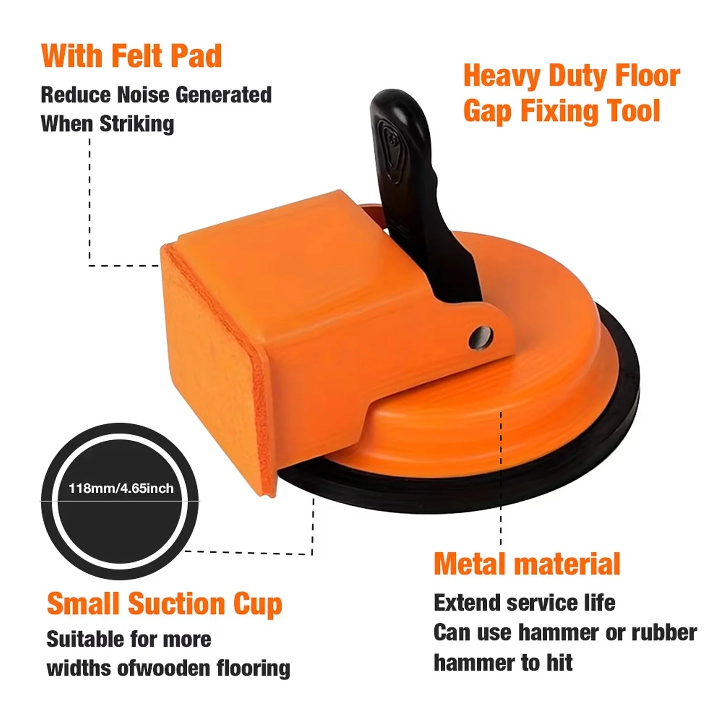 Floor Gap Fixer Tool 70kg Suction Cup Heavy Duty Wooden Flooring Gap Repair Tool