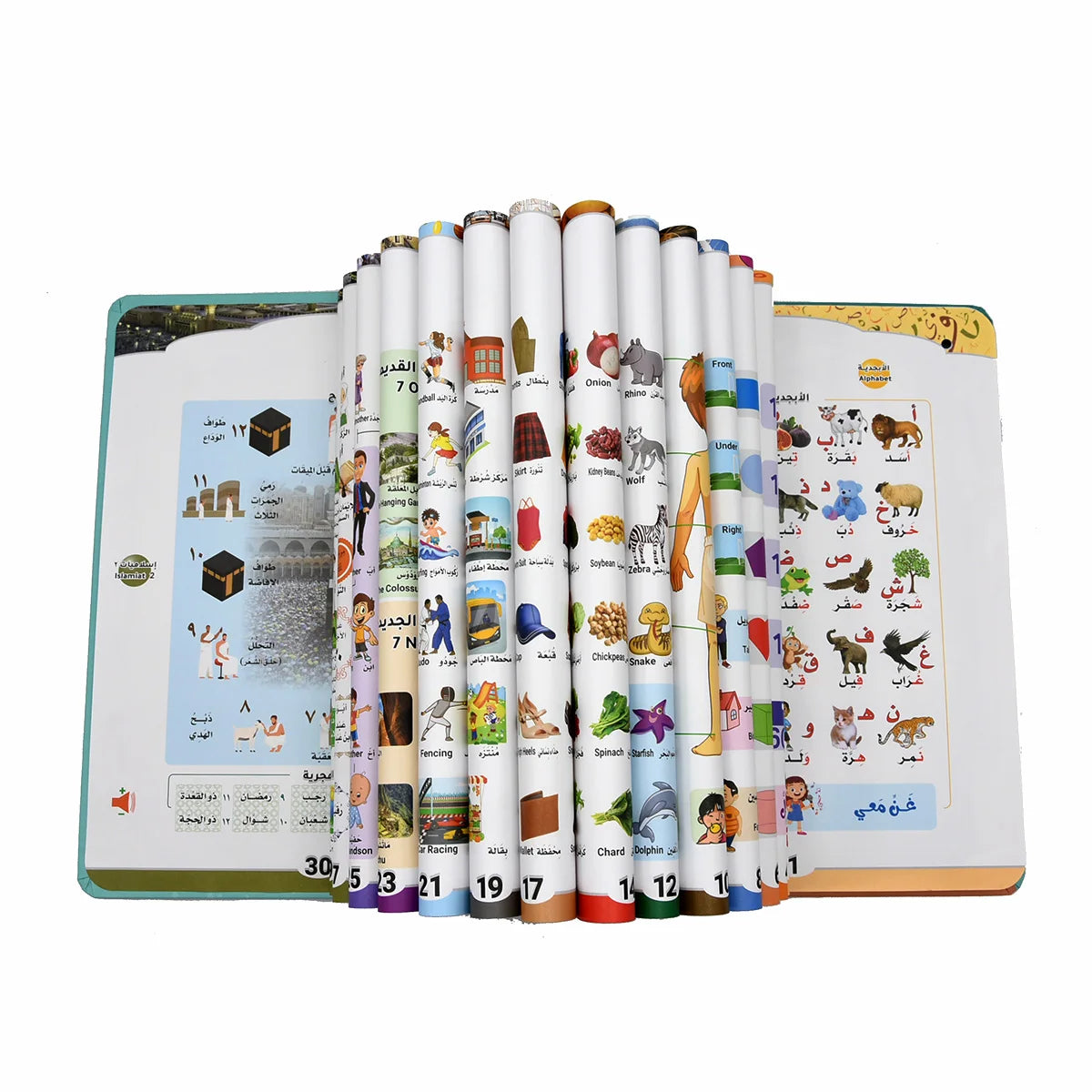 Arabic English Language Reading Book Learning E-book for Children Interactive Voice Reading Early Educational Study Toys Gifts