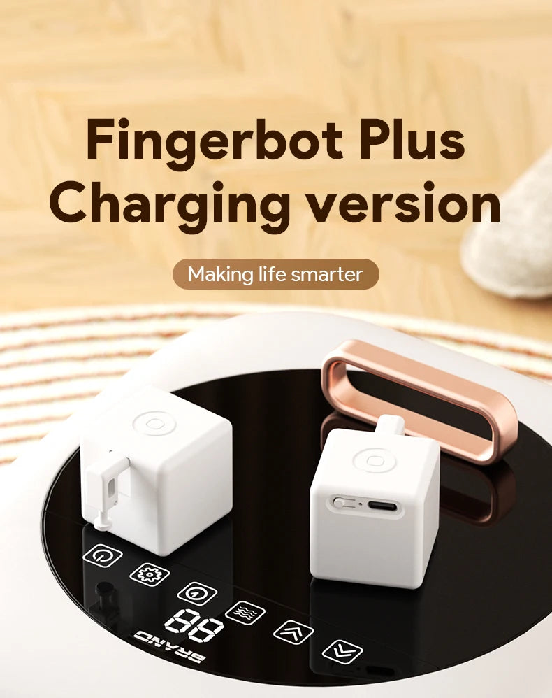 Tuya Zigbee Smart Touch Fingerbot Plus Type-C Rechargeable Robot Button Pusher Arm Switch Works With Alexa Google Home Alice