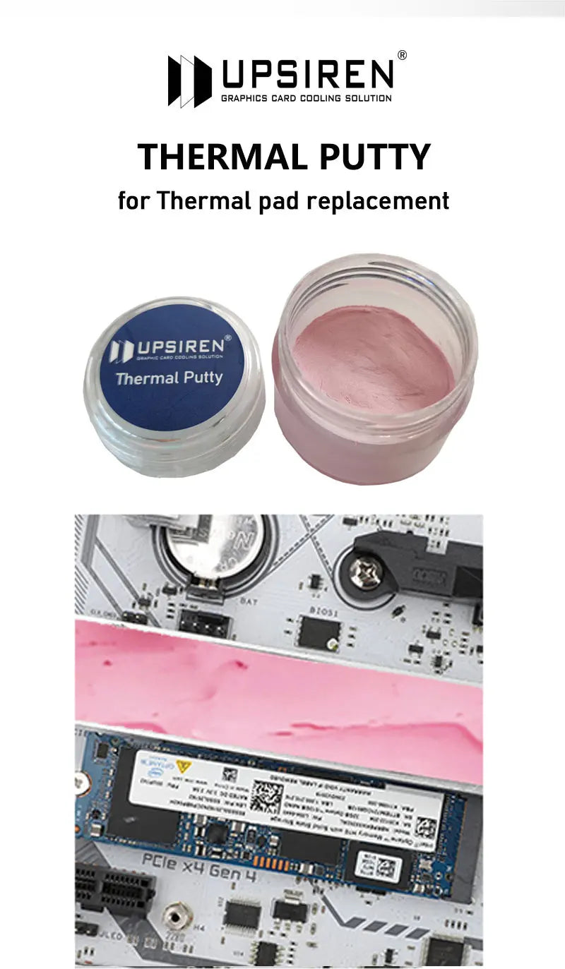 UPSIREN Thermal Putty UTP8 For VGA GPU IC Processor Rapid Cooling Thermal Pad Replacement Heat Blocking Putty Liquid thermal pad