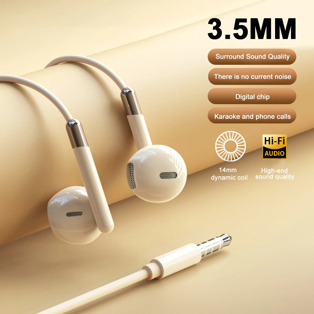 Type-C 3.5mm Jack Wired Headphones With Microphone For Samsung Galaxy S25 S24 S23 S22 S21 Ultra Note 20 10 USB-C Wired Earphones