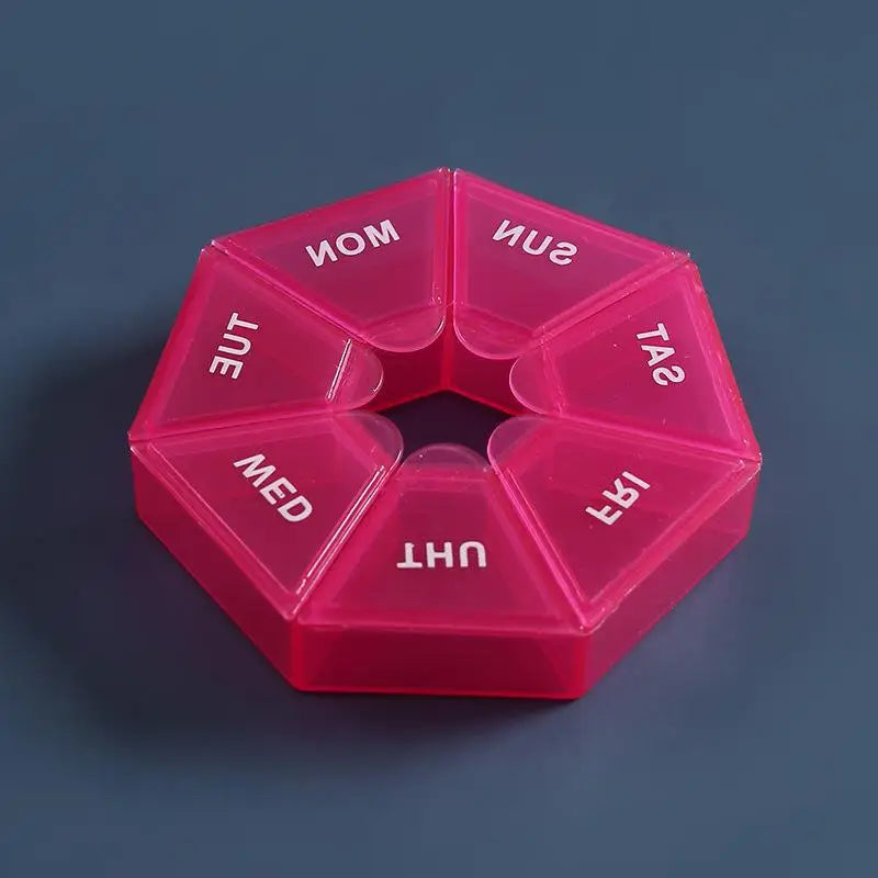 1Pcs Pill Case Plastic 7 Days Tablet Candy Box Portable Storage Tablet Holder Travel Organizer Pill Dispenser Container