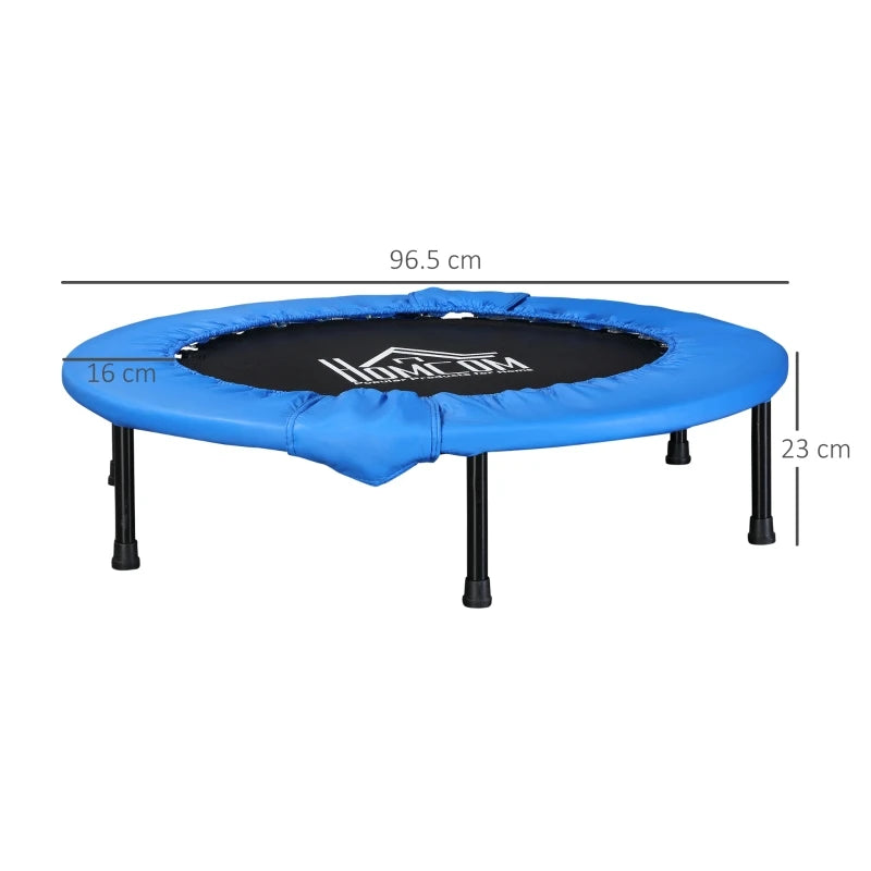 PINGGO 96cm Mini Fitness Trampoline Home Gym Yoga Exercise Rebounder Indoor Outdoor Jumper with Safety Pad, Support Up to 100 KG
