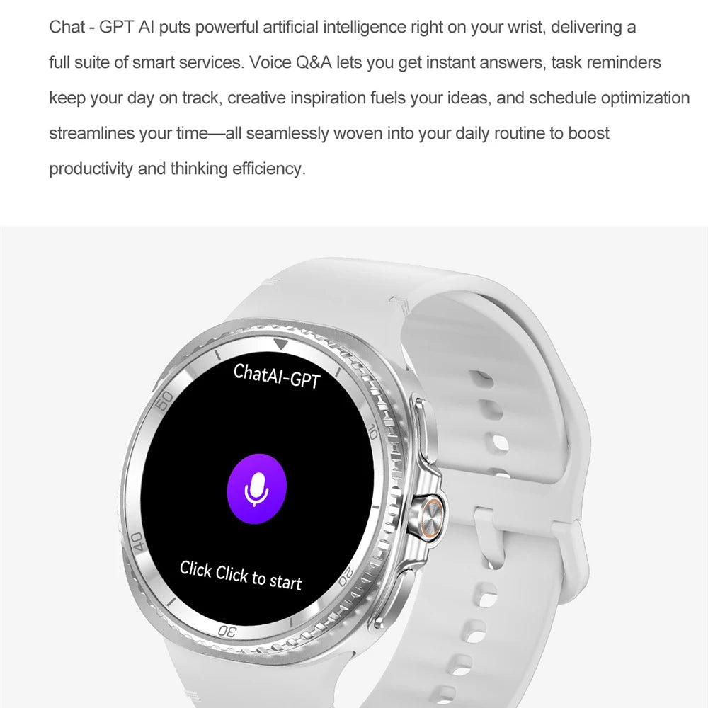 Weather Smart Watch Blue Tooth Call Watches Heart Rate Waterproof SmartWatch Voice Assistant NFC Sport Fitness Music Bracelet