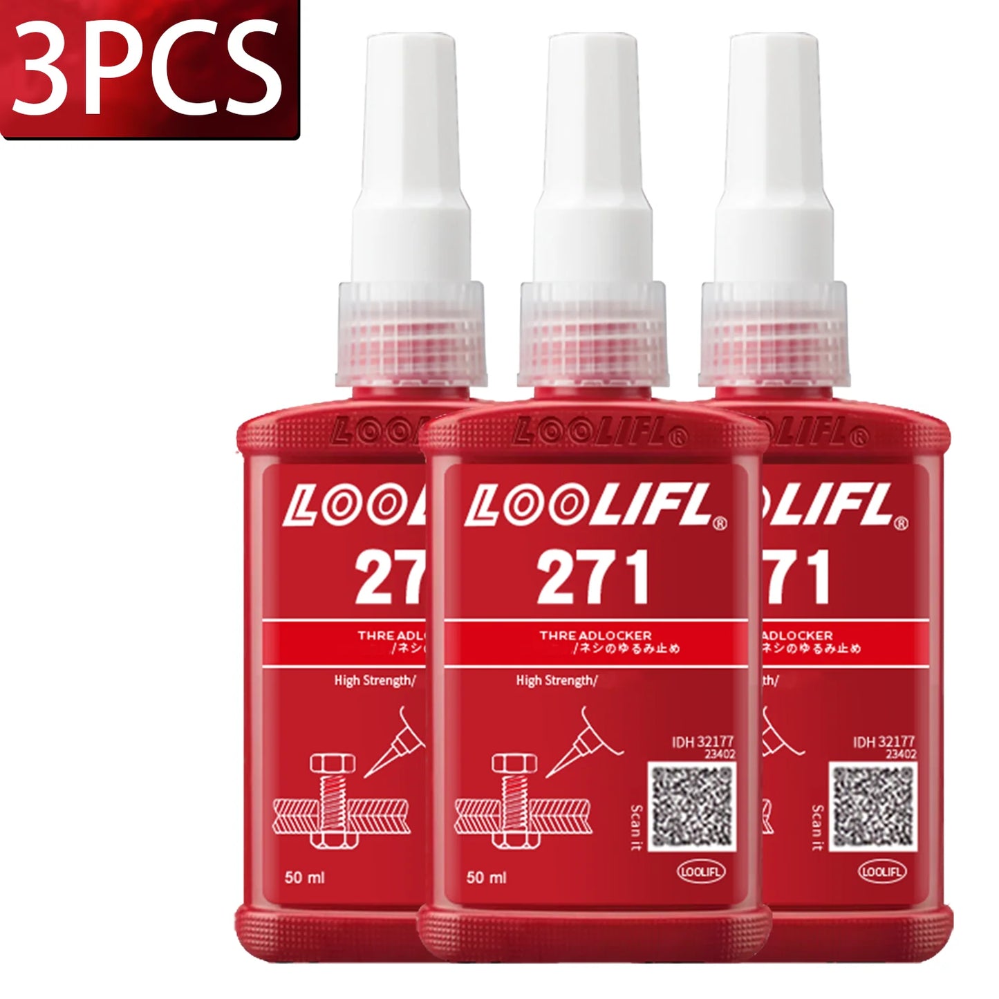 243 271 50ml Threadlocker Anaerobic Glues Anti Loose Screw Glues Fastening Quickly Cured Thread Locking Agent Sealant for Screws
