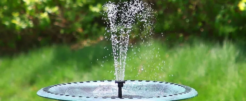 1W/1.5W/2.5W Outdoor Solar Fountain Suitable for Garden Pond Solar Fountain Pump Kit with 6 Nozzles for Garden Decoration