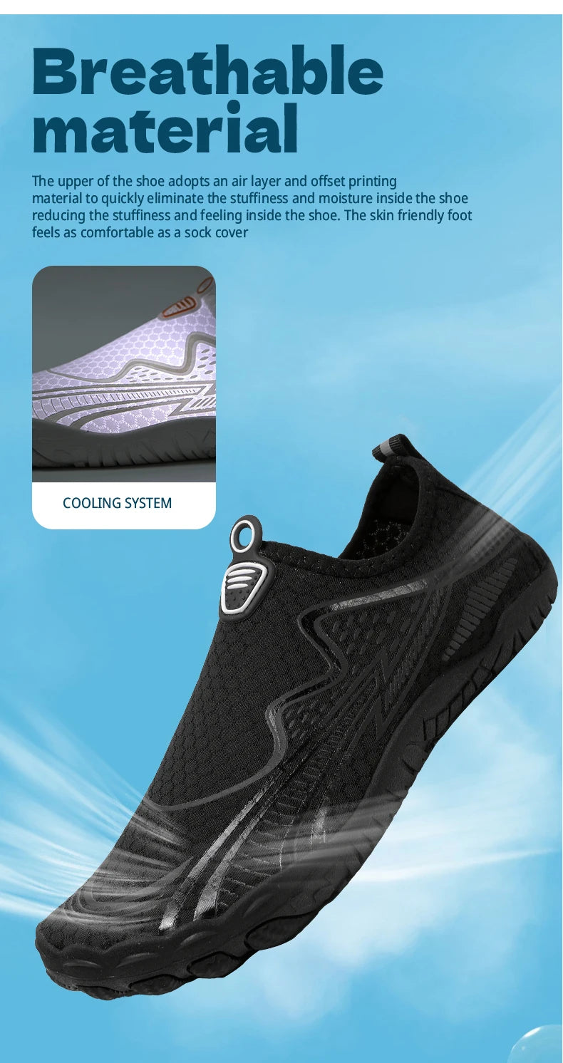 Summer Quick-Drying Beach Water Shoes Unisex Swimming Aqua Slippers Outdoor Activities Surfing on The Sea Five Finger Sandals