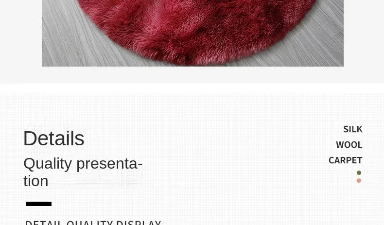 Super Soft Plush Round Rug Mat Fluffy White Carpets For Living Room Home Decor Bedroom Kid Room Decoration Salon Thick Pile