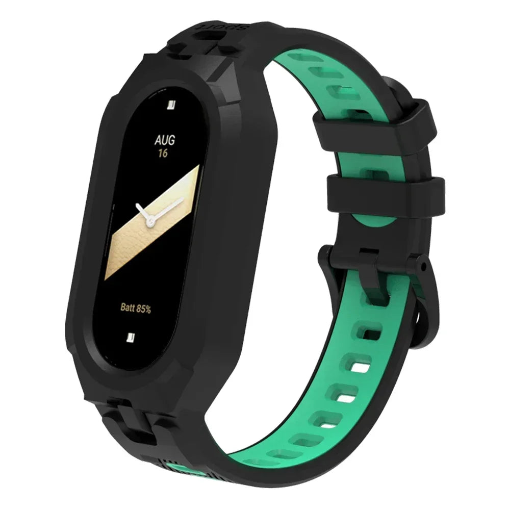 Silicone Sport Strap For Xiaomi Mi Band 9 8 7 6 5 Replacement Soft TPU Case Smartwatch Wristband For Xiaomi Mi Band 9 Bracelets