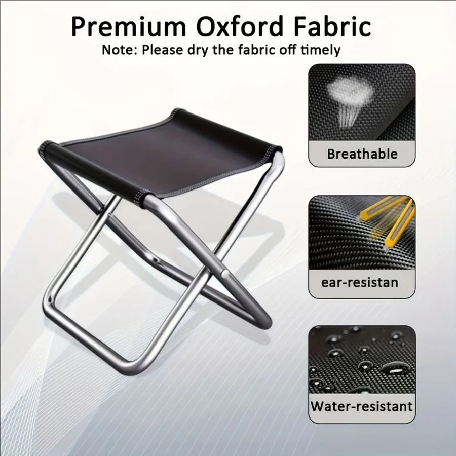 1pc Foldable Camping Stool Available In Both Large And Small Sizes, Suitable For Portable Use In Picnics, Beaches, And Gardens,
