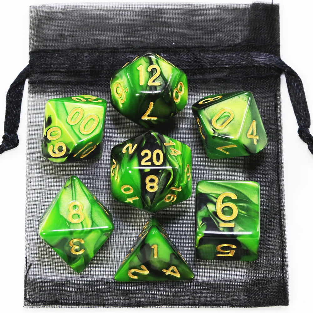 Dice DND Game Dice Role Dice Mixing Colours Dice Set With Bag 9 Different Styles Available For Portable RPG TRPG Games