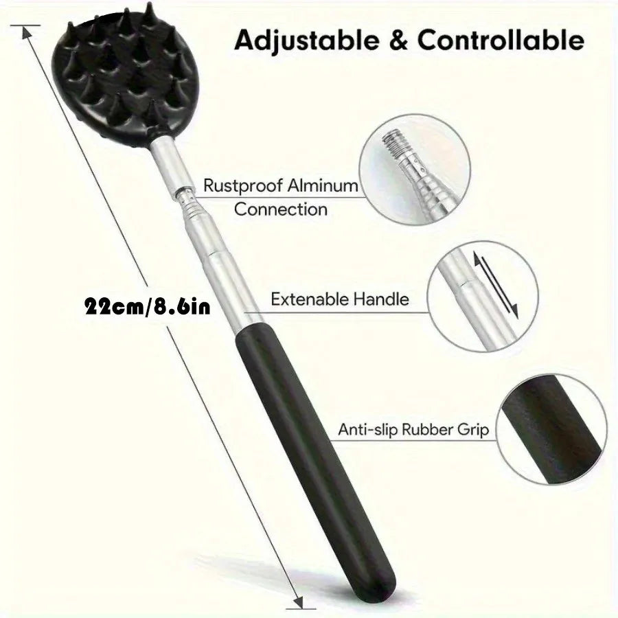 Cactus Telescopic Back Scratcher Ergonomic Back Scratchers Extendable Metal Claw Design Stocking Stuffers Hand Massager Backslap
