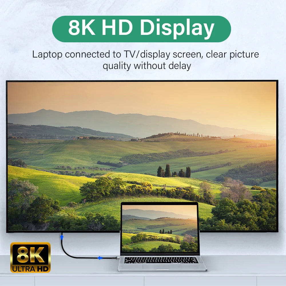 Ultra High Speed HDMI Cable For TV Laptop PC PS4 PS5 Nintendo Switch 8K 60HZ 4K 120HZ HDR HDCP 5M 7M 1 2 3 5 7 Meters Long Cord
