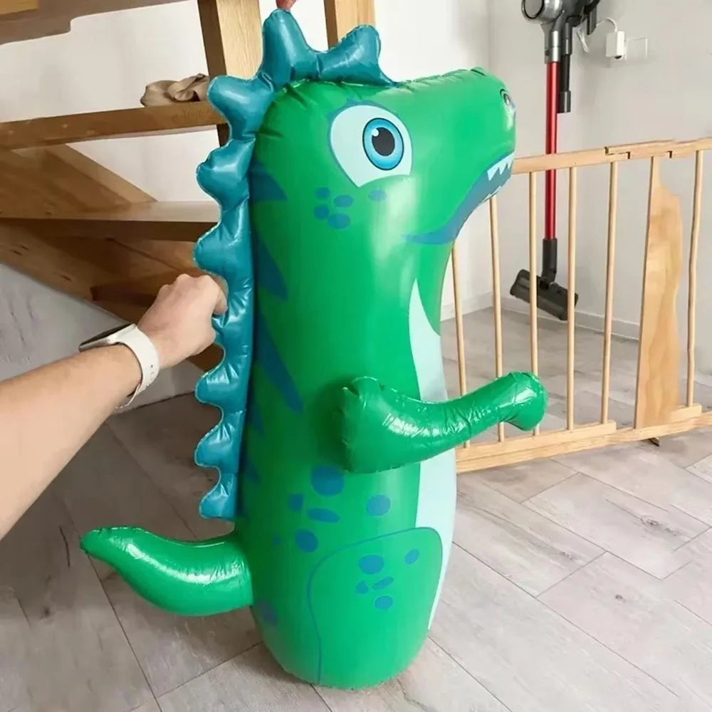 Children Adult Tumbler Boxing Inflatable Standing Punching Bag Boys Dinosaur Sport Toys Kids Activity Outdoors Game Gift