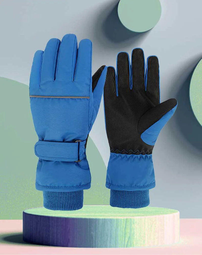 2025 Children Ski Gloves Keep Finger Warm Waterproof Thicken Mittens Winter Snowboard Snow Kids Gloves for Boys Girl Accessories