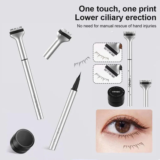 1 Set Eyelash Seal DIY Lower Lash Extension Stamps For Beginner Convenient Natural Simulation Mascara Stick Silicone Makeup Tool