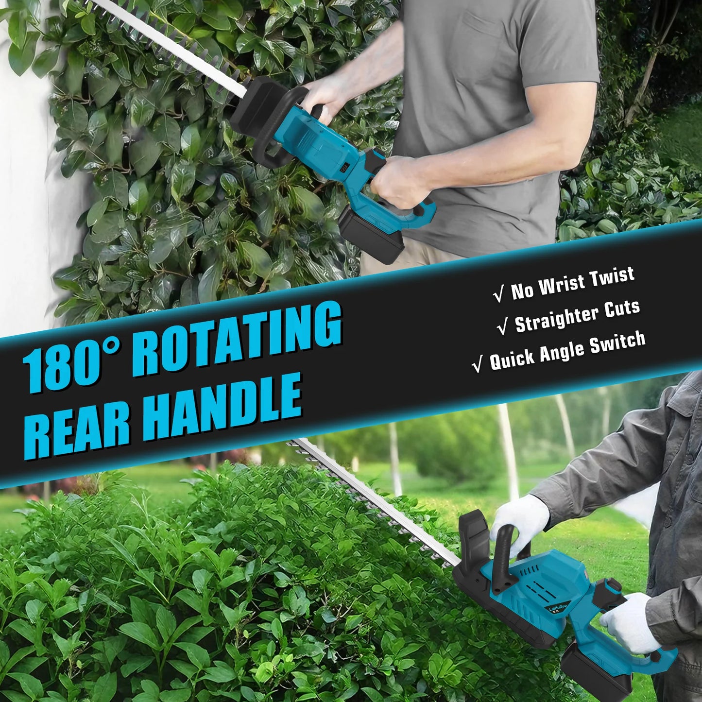 Brushless Electric Hedge Trimmer 3000RPM Cordless Portable Bush Trimmer Lawn Mower Garden Yard Tools For Makita 18V Battery Pin
