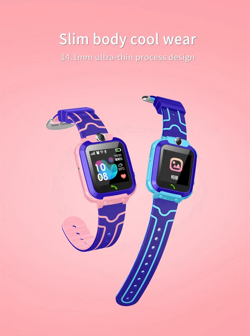 NEW Q12 Waterproof Children's Smart Watch Sim Card LBS Location Tracker Voice Chat Flashlight Children's Smart Phone Watch reloj