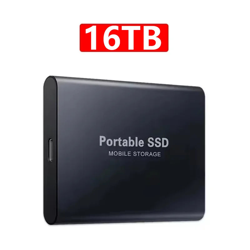 Anti-Shock Design SSD 2TB 4TBNew Portable External Hard Drive 16TB Mass Capacity Solid State Disk USB3.2 TYPE-C for Laptop PC