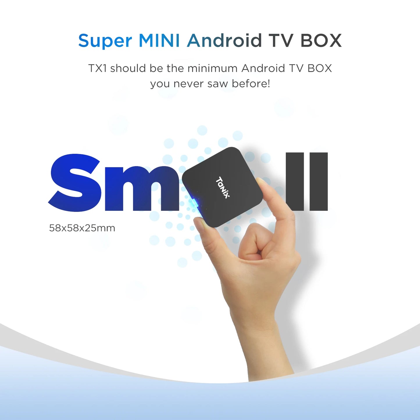 Tanix TX1 Android TV Box Allwinner H313 2.4G Wifi Mini Smart TV Stick Power by DC 5V 2A