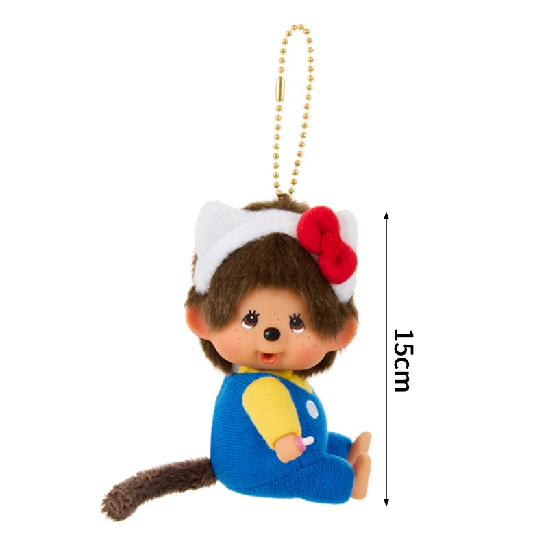 Monchhichi Plush Keychain Kawaii Monchichi Pendant Backpack Charms Cartoon Monchich Keyring Party Favor Gifts 키티 몬치치 モンチッチ