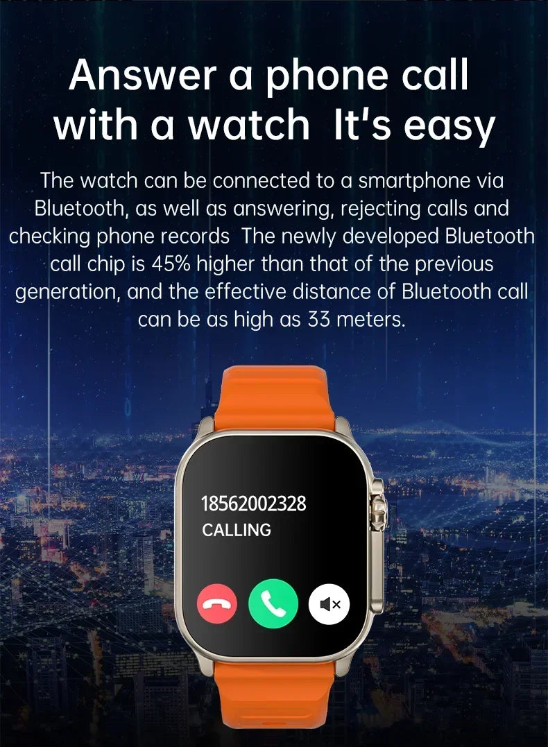Original T800 Ultra2 Smart Watches 2.19 Inch Smart Watch Bluetooth Call IWO Series 8 Sports Smartwatch Women Men For IOS Android