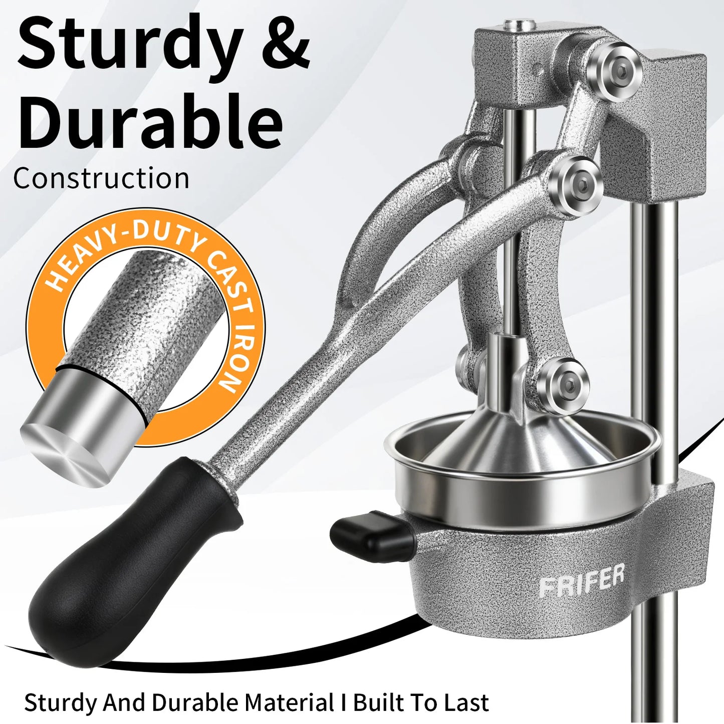 Manual Fruit Juicer 9cm Large Diameter Orange Juice Squeezer Heavy Duty Cast Iron Lemon Squeezer For Orange Lemon Pomegranate