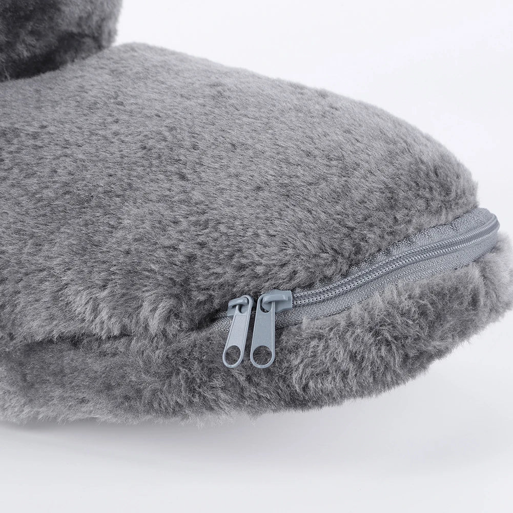 USB Heater Shoes Men Women Winter Warm Snow Boots Foot Warmer Plush Heating Rechargeable Slippers Electric Heated Shoes Feetwear