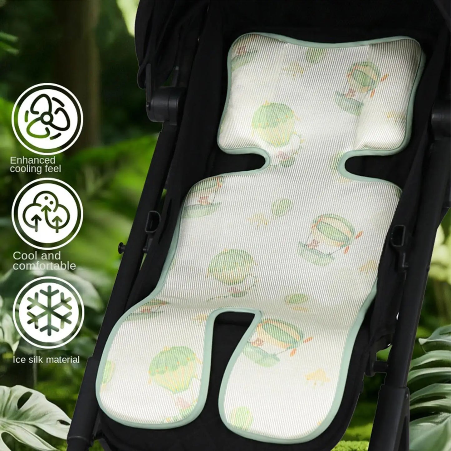 Breathable Stroller Cooling Pad Adjustable Kid Car Seat Liner Cooler Pad For High Chair Bassinet Swing Outdoor Travel Beach