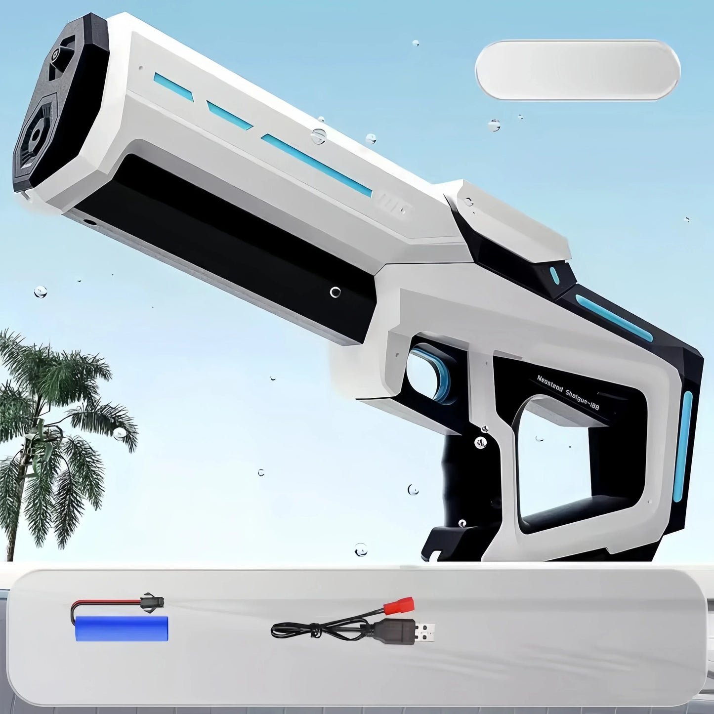 Children's Fully Automatic Water Storage Gun Large Capacity Electric Water Absorbing Toy Gun Summer Outdoor Water Toy Gift
