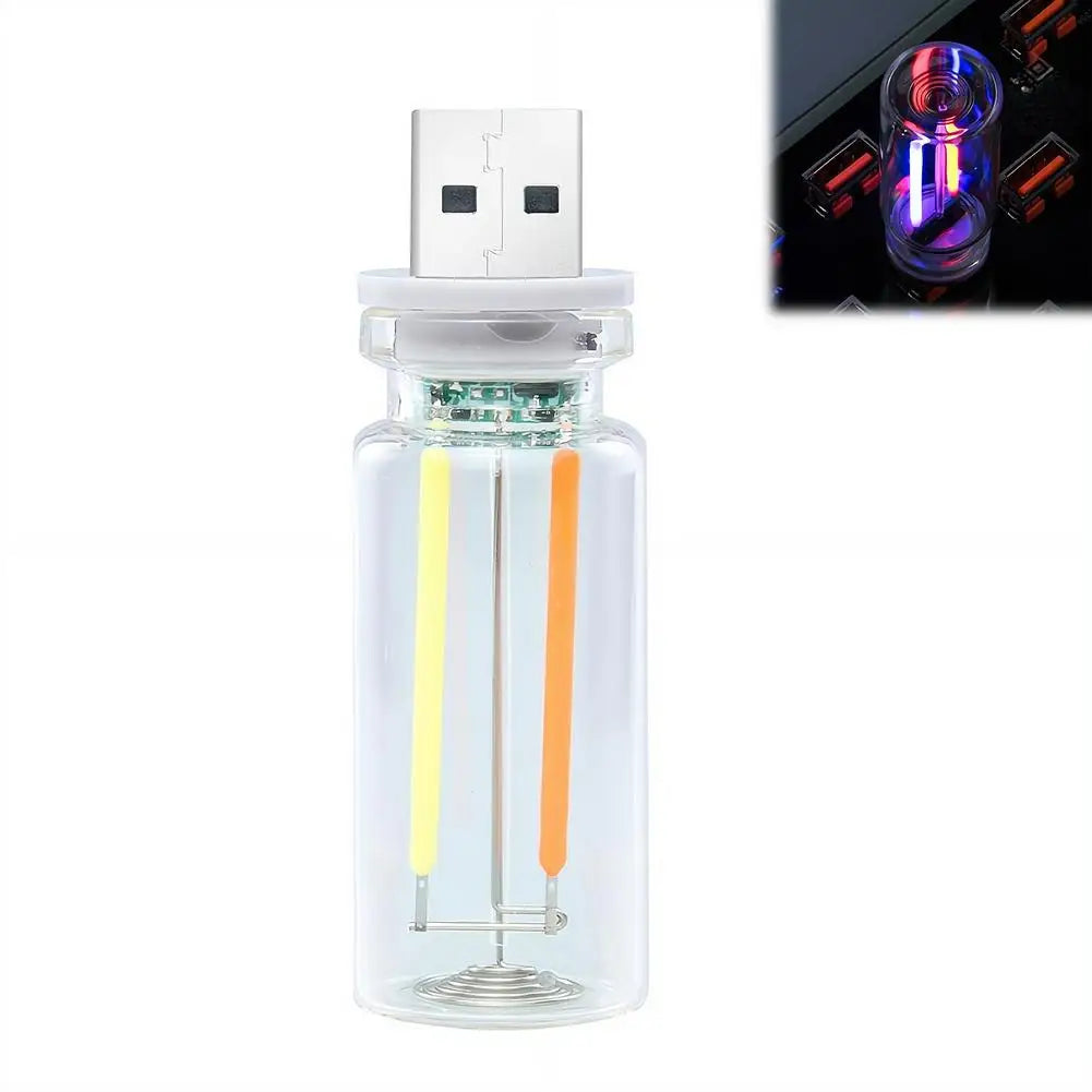 Retro USB Dual Color LED Filament Bulb, Touch Dimmable 5V Edison Night Light, Camping Incandescent Decorative LED Lighting