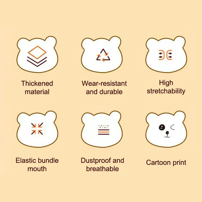 50 PCS Disposable Thickened Cartoon Shoe Covers,Home Indoor Non-slip Anti-dirty Foot Cover, Breathable Foot Covers For Shoes