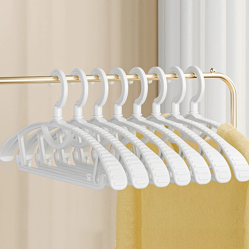 Thiened Wide Oulder Clothes Hanger Home Anti-Slip Hanging Clothes Hanger Large Size Plastic Rotatable Clothes Hangers Organizer