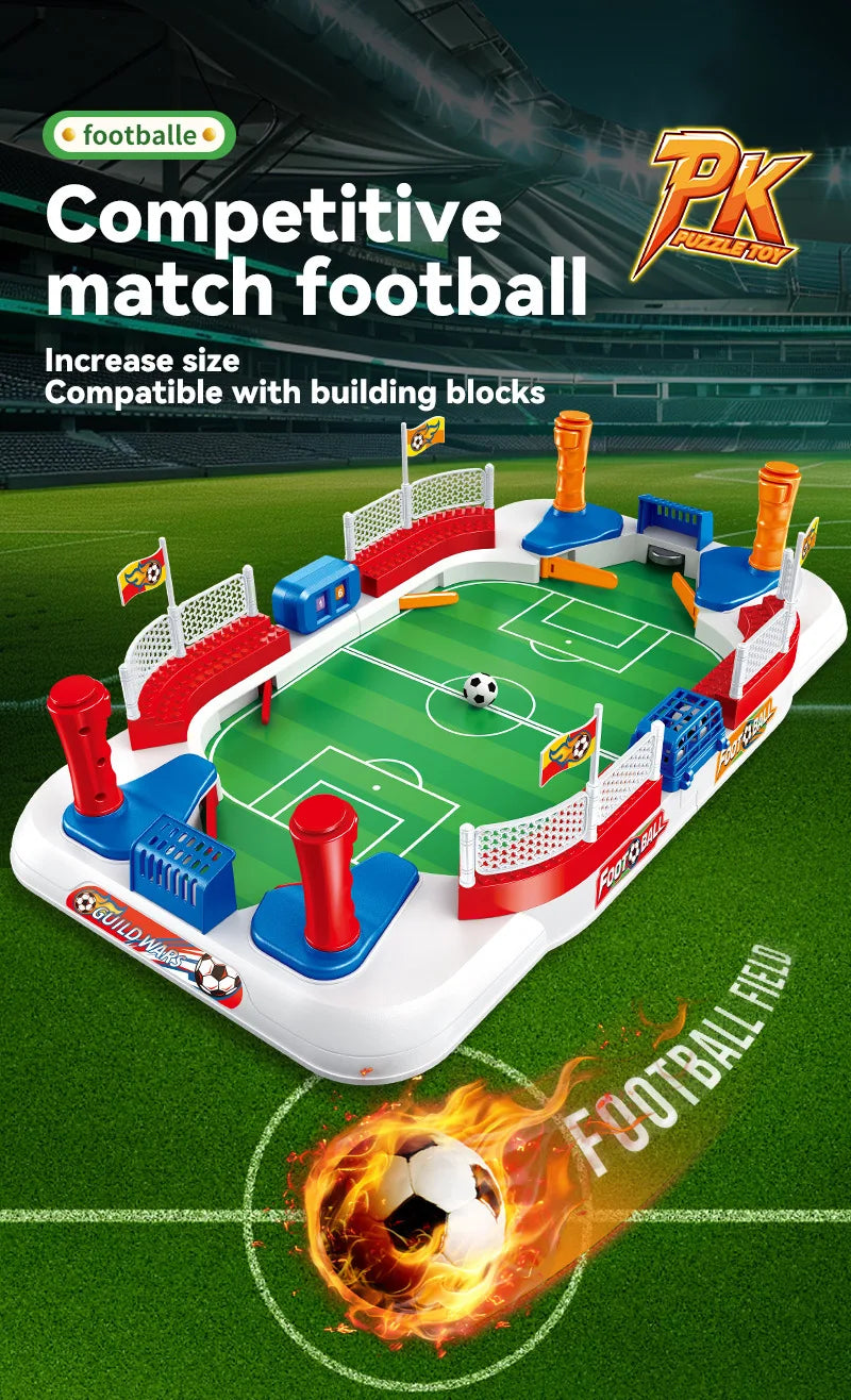 Mini Tabletop Soccer Game Double Flip Control High Barrier Foosball Board Game for Adults Indoor Entertainment Football Toy