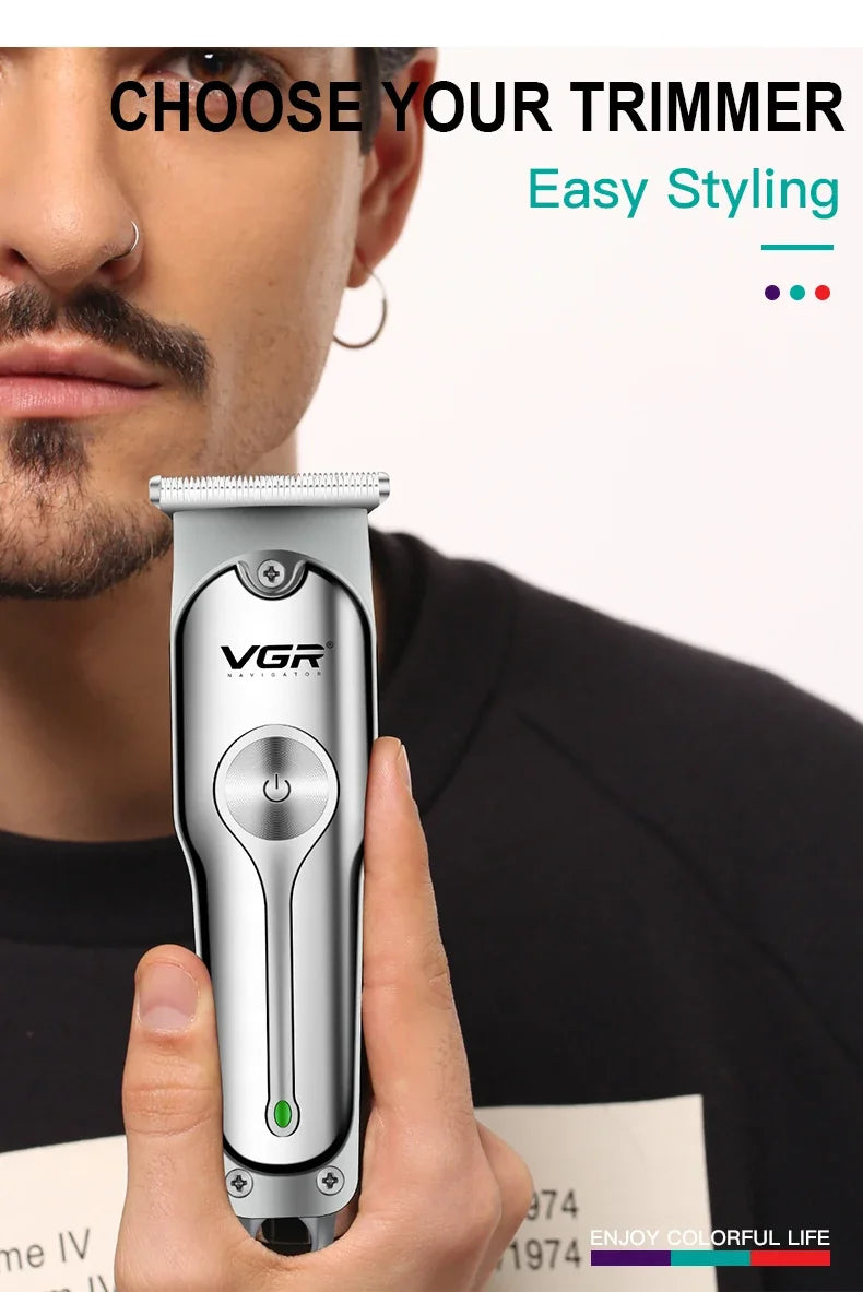 VGR Trimmer Rechargeable Hair Clipper Cordless Hair Cutting Machine Electric Clipper Professional Hair Trimmer for Men V-071