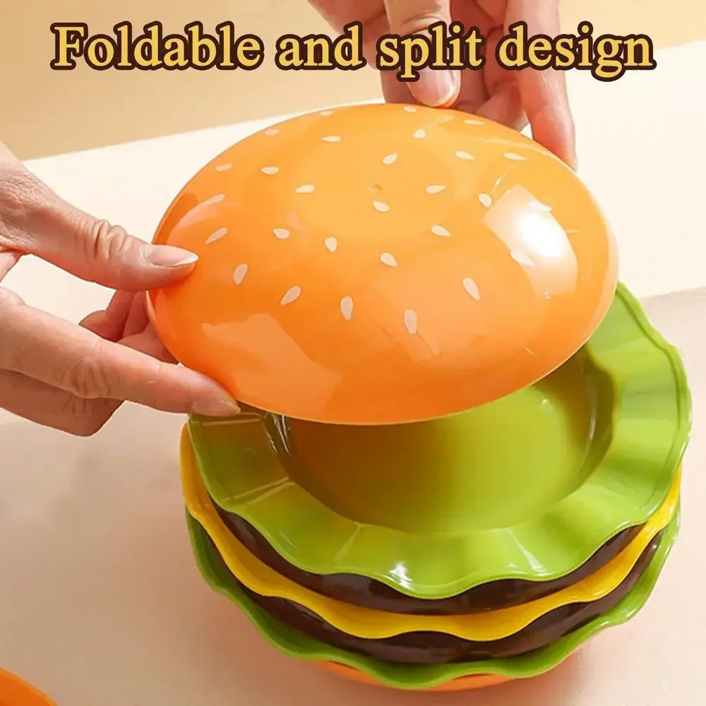 Stackable 7th Floor Hamburg Dinner Plate Stackable Dinner Plate Bone Spit Plate Interesting Sauce Container Table Decoration