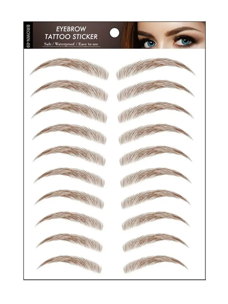 6D Hair Like Eyebrows Stickers Makeup Waterproof Eyebrow Eyebrow Long Natural Hair-liked Authentic Eyebrow Tattoo Sticker