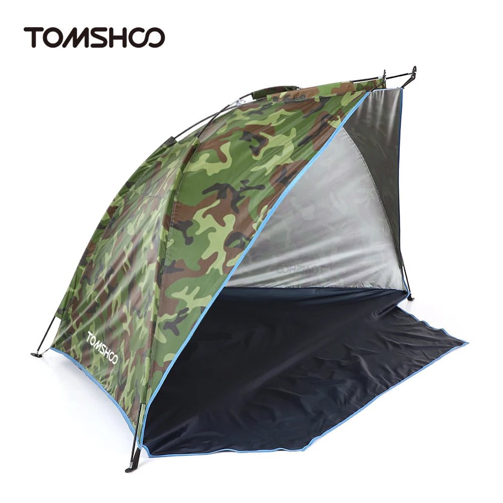 TOMSHOO Camping Tent Outdoor Sports Sunshade Tent Oxford Fabric Lightweight Tent for Fishing Picnic Beach Park