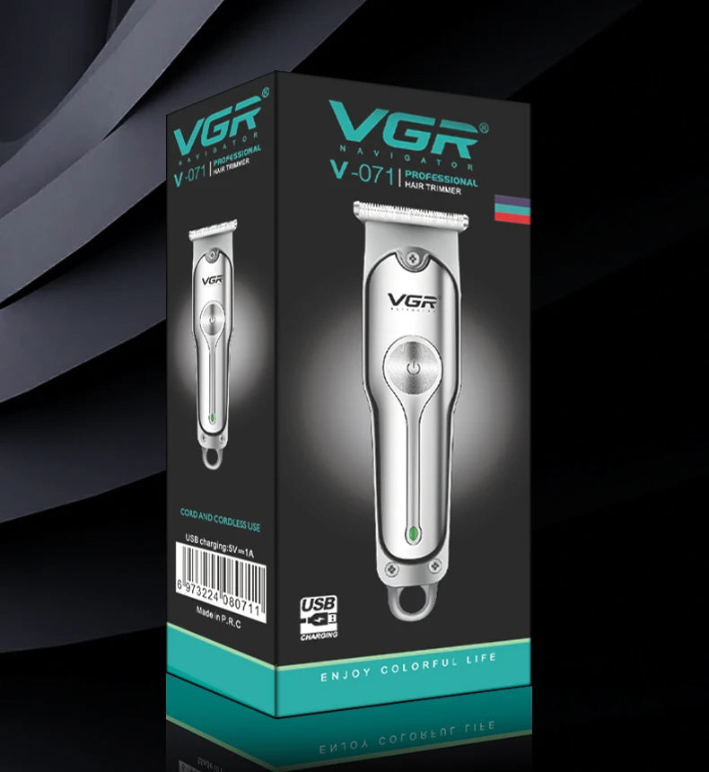 VGR Hair Trimmer Professional Hair Clipper Wireless Hair Cutting Machine Electric Zero Cutting Machine Trimmer for Men V-071