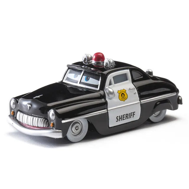 Cars Disney Pixar Cars Toy Lightning McQueen Jackson Storm Mater Sally Sheriff 1:55 Diecast Model Car Toy Children Birthday Gift