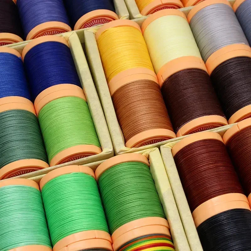 Handmade Flat Wax Thread for Leather Craft, Hand Stitching, DIY Wax Coated Strings, Repair Shoes, Sewing Tools, 0.8mm, 1.0mm